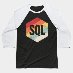 Retro SQL Programming Icon Baseball T-Shirt